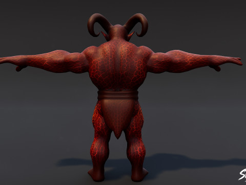 Magma Ogre T-Pose Paketi 3D Model