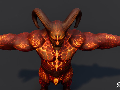 Magma Ogre T-Pose Paketi 3D Model