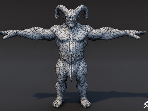 Magma Ogre T-Pose Paketi 3D Model