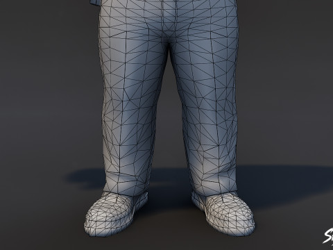 Paquete de pose T del ogro policial Modelo 3D