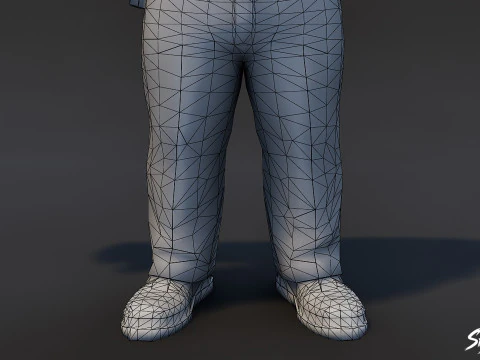 Police Ogre T-Pose Pack 3D Model