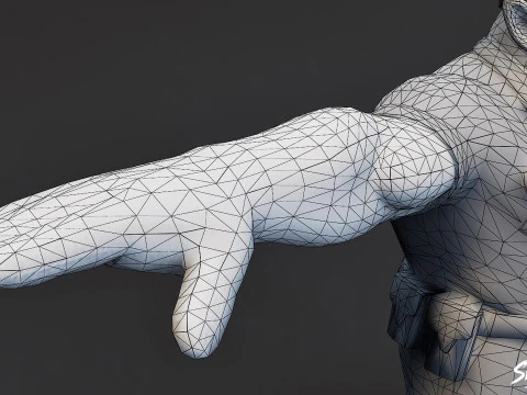 Police Ogre T-Pose Pack 3D Model