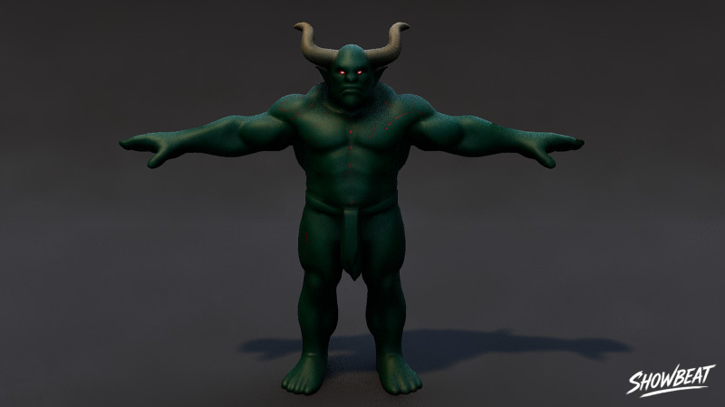 Shadow Ogre T-Pose Paketi 3D Model .c4d .max .obj .3ds .fbx .stl .blend