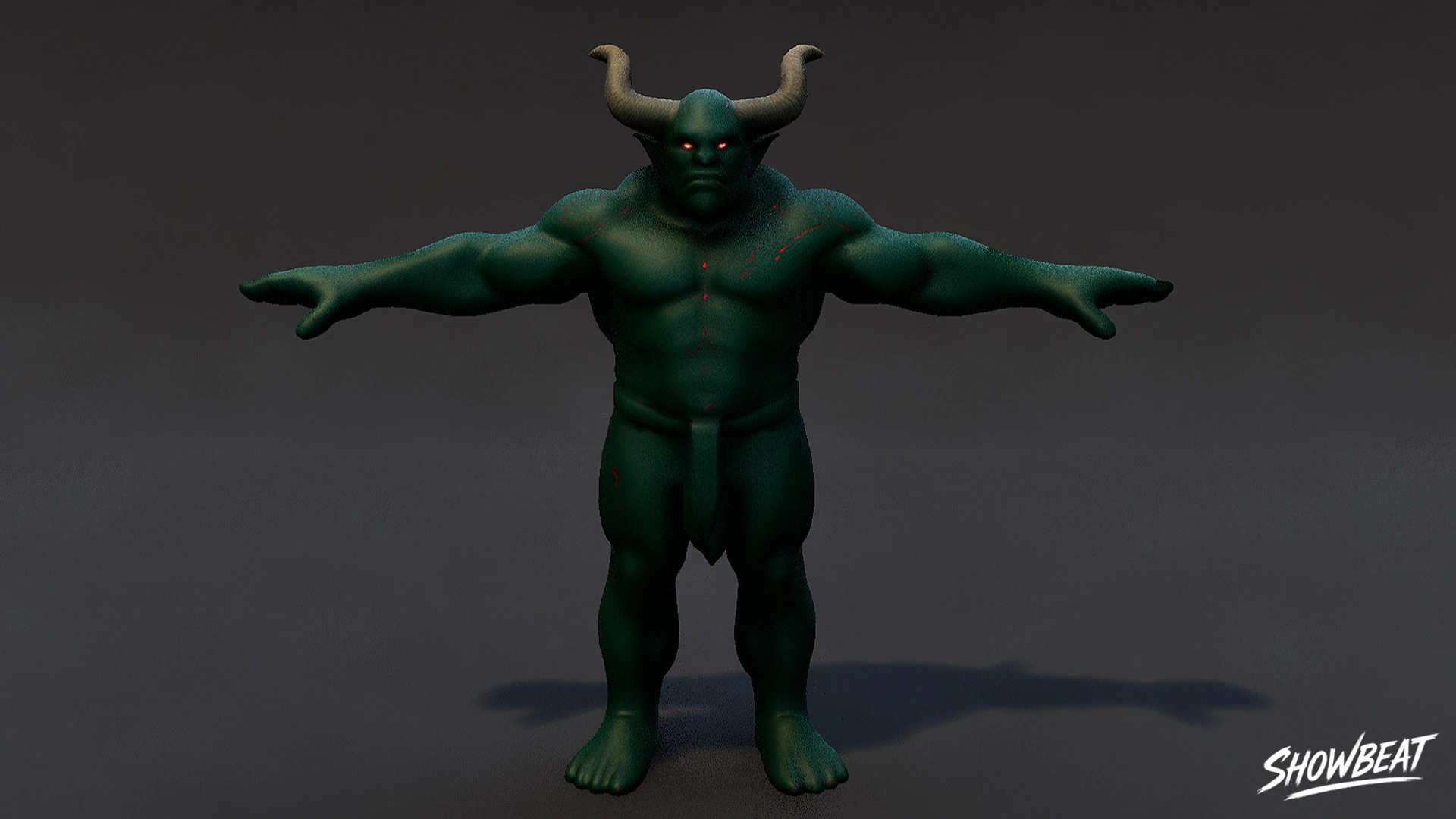 Shadow Ogre T-Pose Pack 3D Model .c4d .max .obj .3ds .fbx .stl .blend