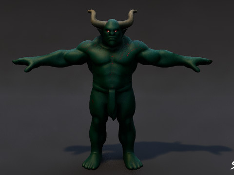 Paquete de pose T del ogro de las sombras Modelo 3D