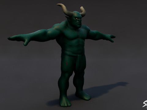 Shadow Ogre T-Pose Paketi 3D Model