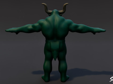 Shadow Ogre T-Pose Paketi 3D Model