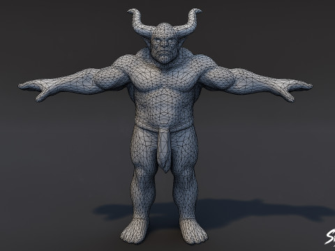 Shadow Ogre T-Pose Paketi 3D Model