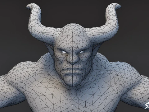 Shadow Ogre T-Pose Pack 3D Model