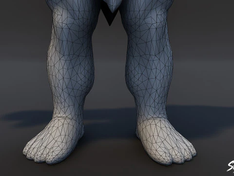 Shadow Ogre T-Pose Pack 3D Model
