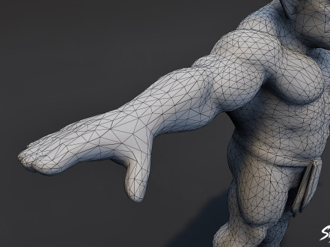 Shadow Ogre T-Pose Paketi 3D Model