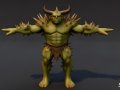 Spiked Ogre T-Pose Pack 3D Model