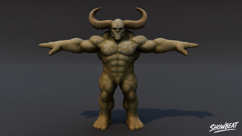 Stone Ogre T-Pose Pack 3D Model .c4d .max .obj .3ds .fbx .stl .blend 