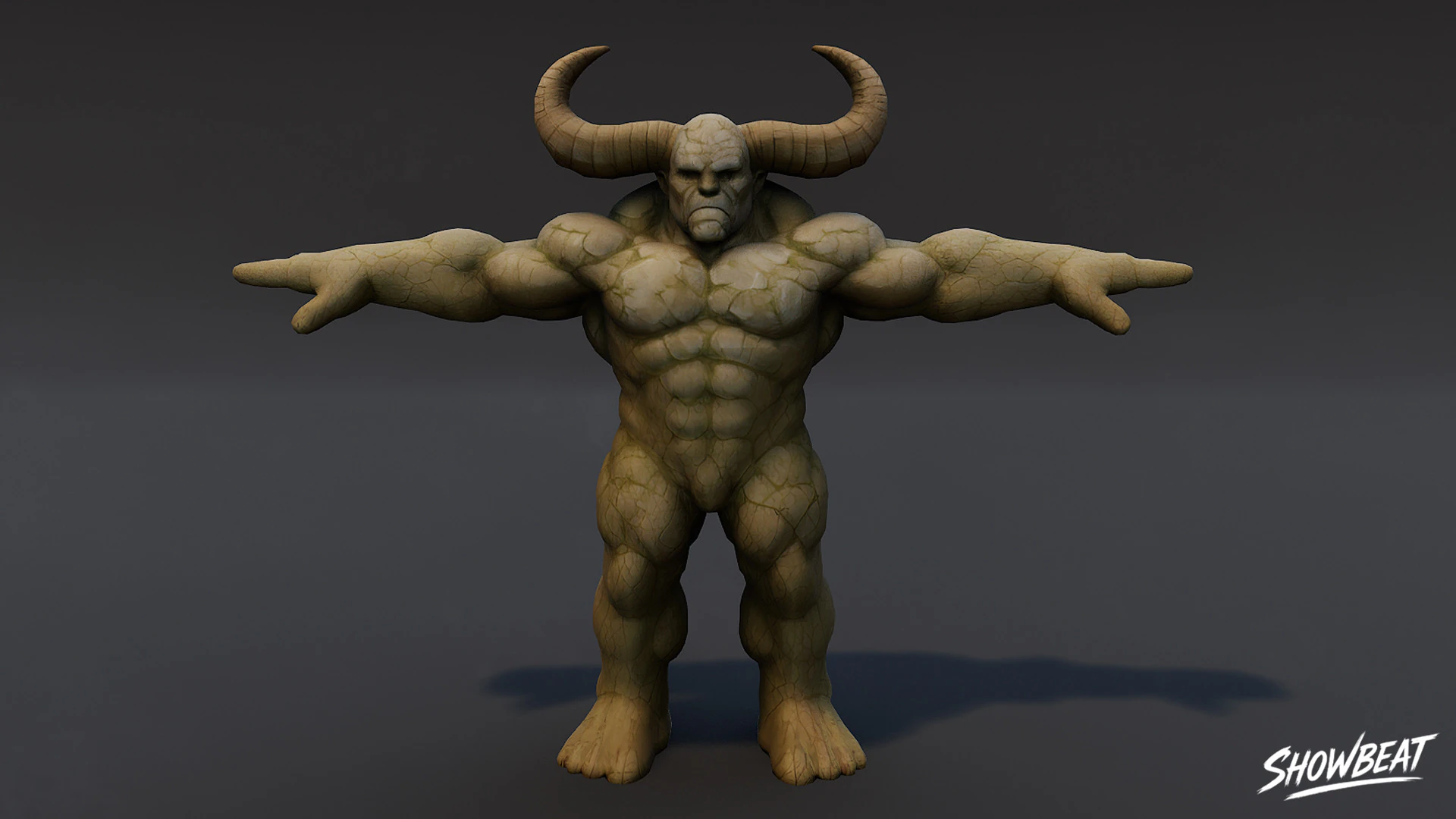 Stone Ogre T-Pose Pack 3D Model .c4d .max .obj .3ds .fbx .stl .blend
