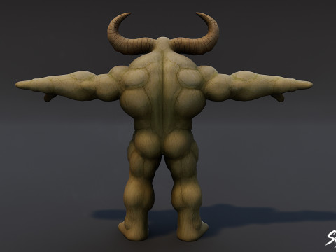 Stone Ogre T-Pose Pack 3D Model