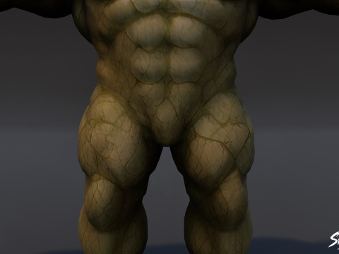 Stone Ogre T-Pose Pack 3D Model