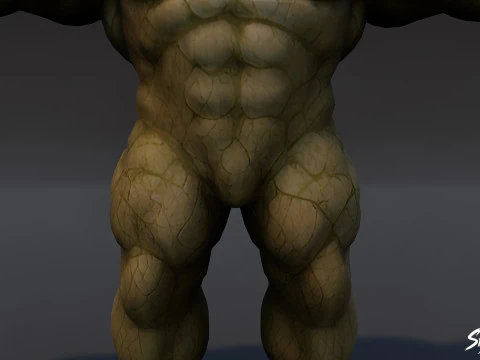 Stone Ogre T-Pose Pack 3D Model