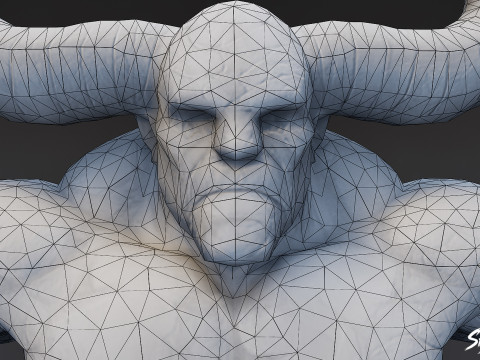 Stone Ogre T-Pose Pack 3D Model