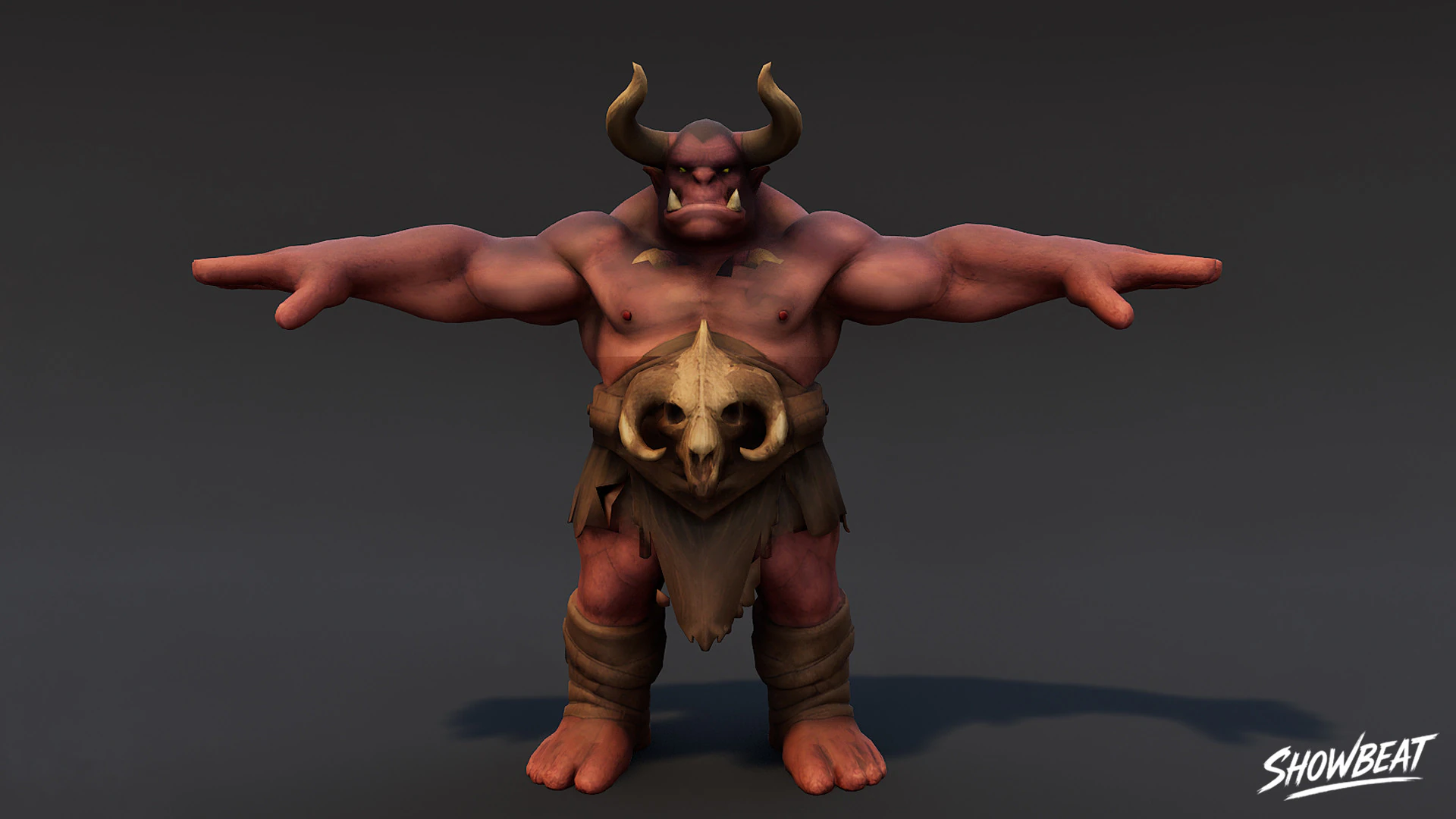 Warrior Ogre T-Pose Pack 3D Model .c4d .max .obj .3ds .fbx .stl .blend 