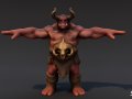 Warrior Ogre T-Pose Pack 3D Model