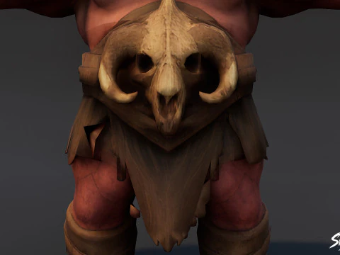 Warrior Ogre T-Pose Pack 3D Model