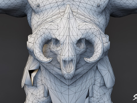 Paquete de pose T del ogro guerrero Modelo 3D