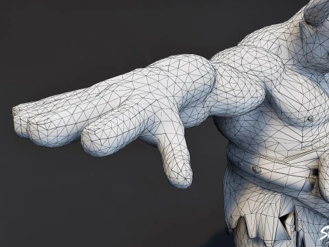 Warrior Ogre T-Pose Pack 3D Model