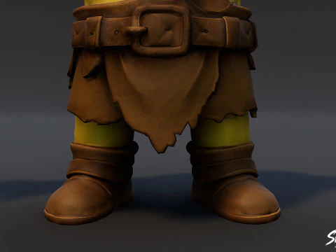 Young Ogre T-Pose Pack 3D Model