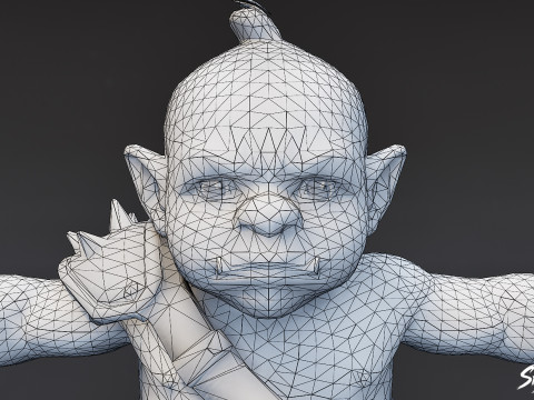 यंग ओग्रे टी-पोज़ पैक 3D मॉडल