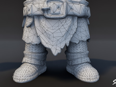 यंग ओग्रे टी-पोज़ पैक 3D मॉडल