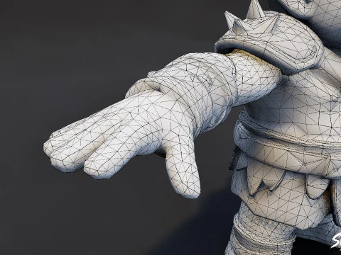 Young Ogre T-Pose Pack 3D Model