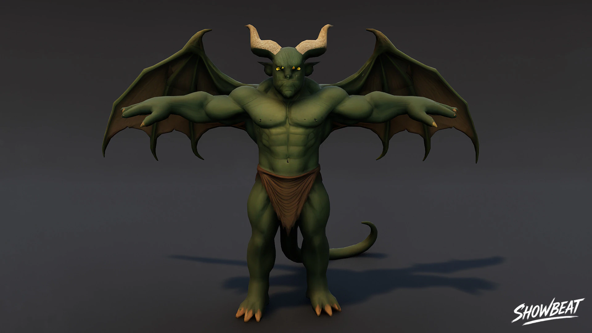 Winged Ogre T-Pose Pack 3D Model .c4d .max .obj .3ds .fbx .stl .blend