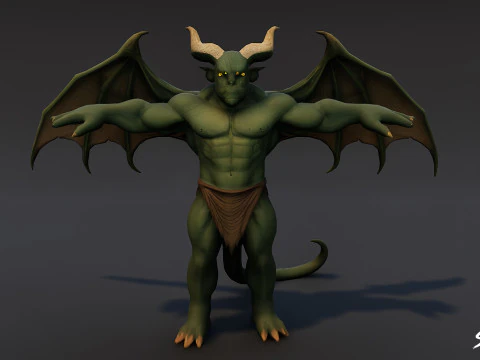 Pakiet pozycji T skrzydlatego ogra Model 3D