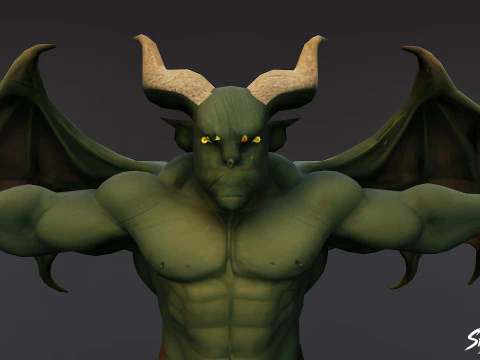 Winged Ogre T-Pose Pack 3D Model
