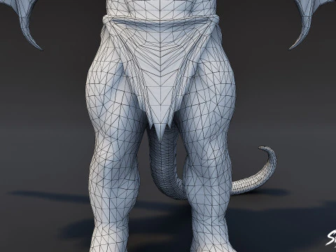 Winged Ogre T-Pose Pack 3D Model
