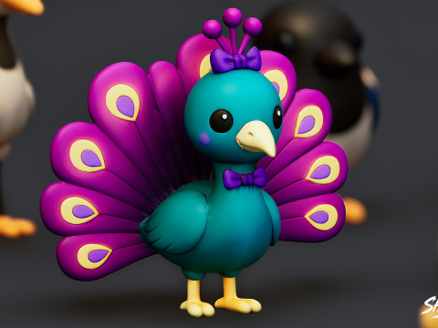 만화 새 플러시 팩 3D 모델