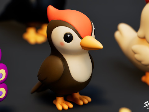 만화 새 플러시 팩 3D 모델