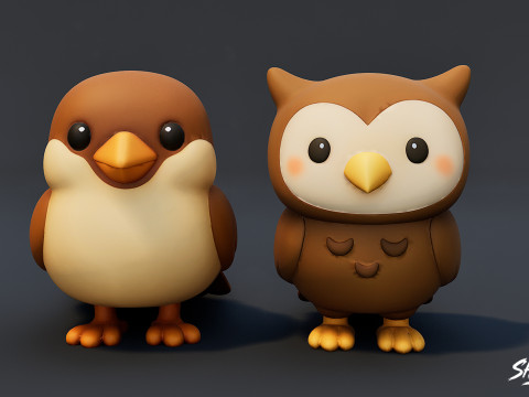 만화 새 플러시 팩 3D 모델