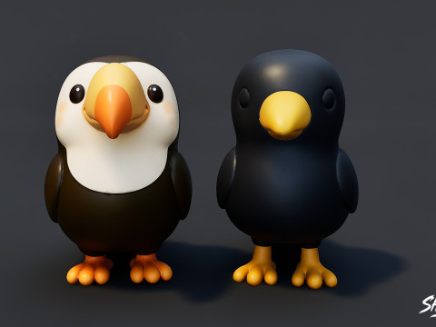 만화 새 플러시 팩 3D 모델