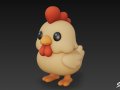Cartoon Plush Chicken 3D 모델
