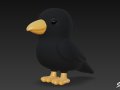 Cartoon Plush Crow 3D 모델