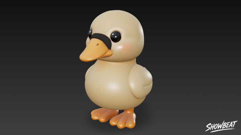 Cartoon pluche eend 3D Model .c4d .max .obj .3ds .fbx .stl .blend