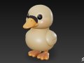 Cartoon Plush Duck 3D 모델