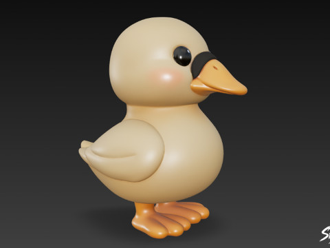 Cartoon pluche eend 3D Model