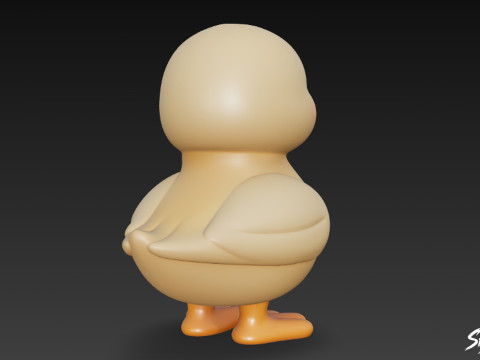 Cartoon pluche eend 3D Model