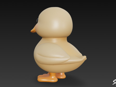 Cartoon pluche eend 3D Model