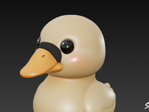 Cartoon pluche eend 3D Model