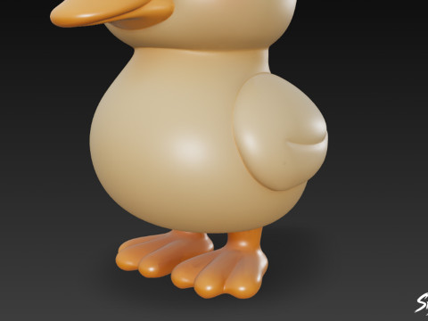 Cartoon pluche eend 3D Model