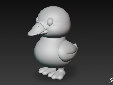 Cartoon pluche eend 3D Model