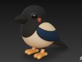 Cartoon Plush Magpie 3D 모델